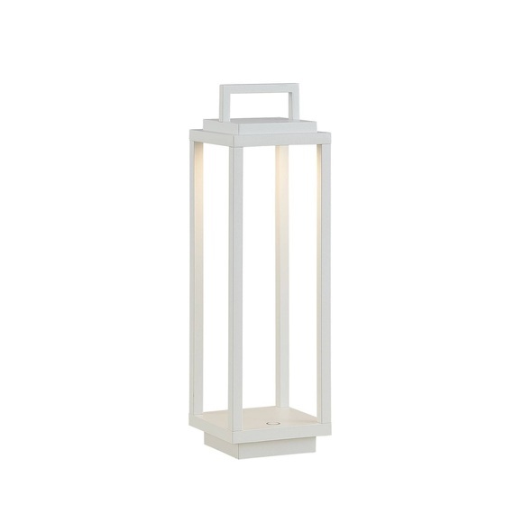 Lucande Mirina LED-Außenlaterne, USB, weiß