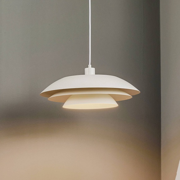 Dyberg Larsen DL45 Hängelampe, Ø 45cm, weiß