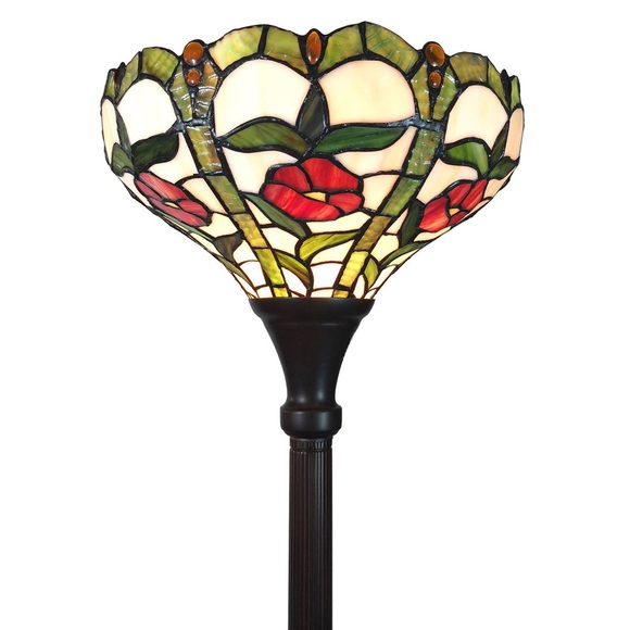 Stehleuchte 6025 mit Glasschirm in Tiffany-Optik