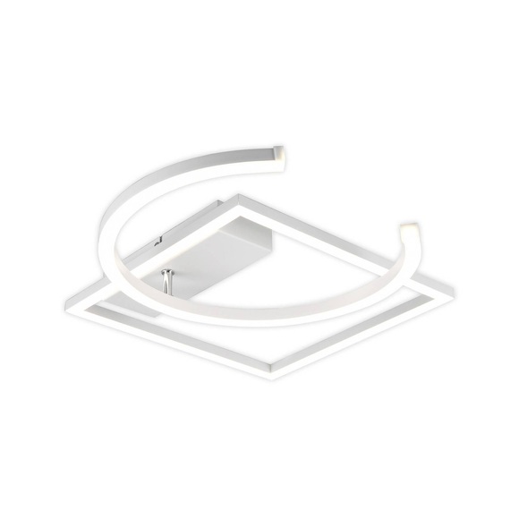 Lindby Coljana LED-Deckenlampe Quadrat/Kreis weiß
