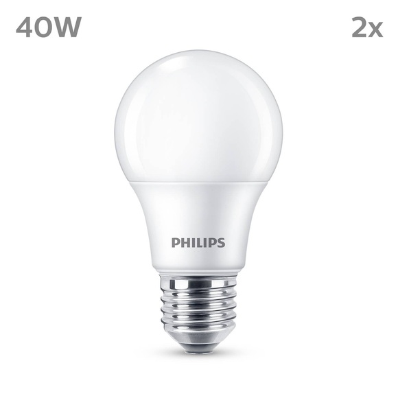 Philips LED-Lampe E27 4,9W 470lm 2.700K matt 2er