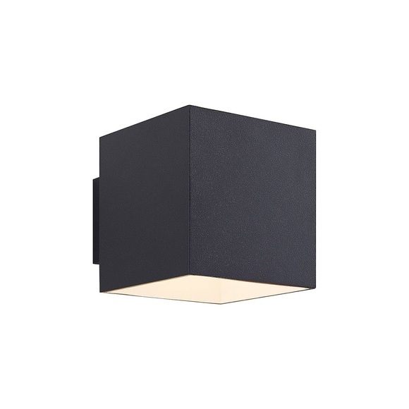 ELC Loriett Wandlampe, G9, eckig, schwarz