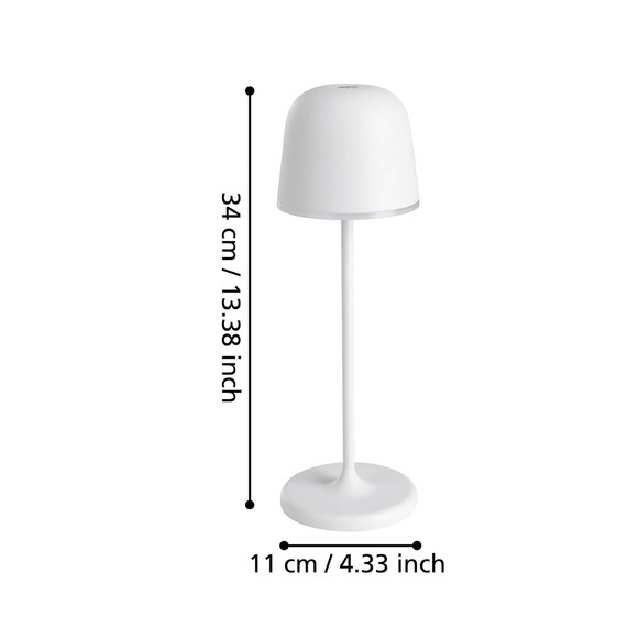 LED-Tischleuchte Mannera mit Akku, grau