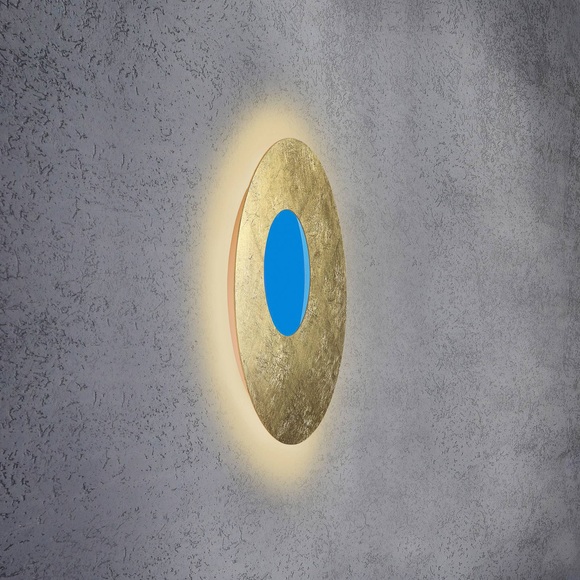 Escale Blade Open LED-Wandleuchte RGB+W gold Ø59cm