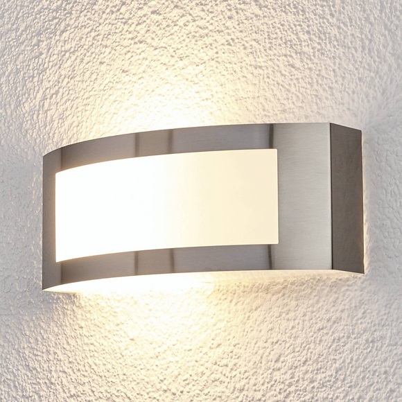 Raja - Außenwandlampe aus Edelstahl