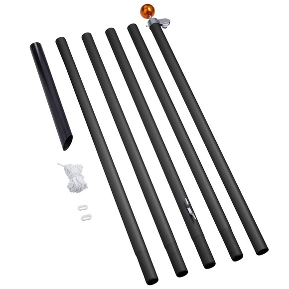 Fairybell® Fahnenmast, 6 m, schwarz