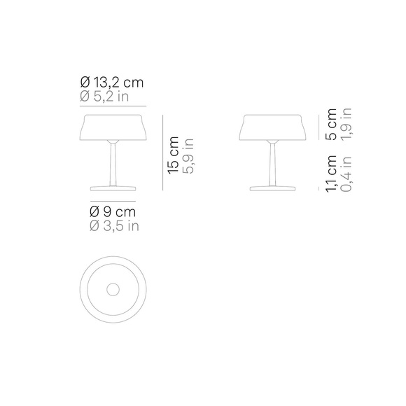 Zafferano Sister Light mini Akku-Tischlampe grün