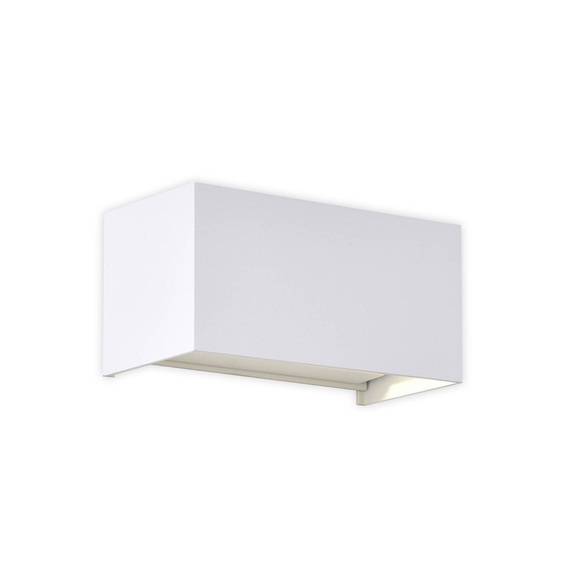 LED-Außenwandleuchte Davos double, weiß, dimmbar, Aluminium