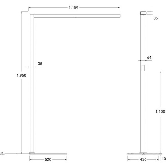 LED-Stehlampe Bevon Mikroprisma direkt/indirekt