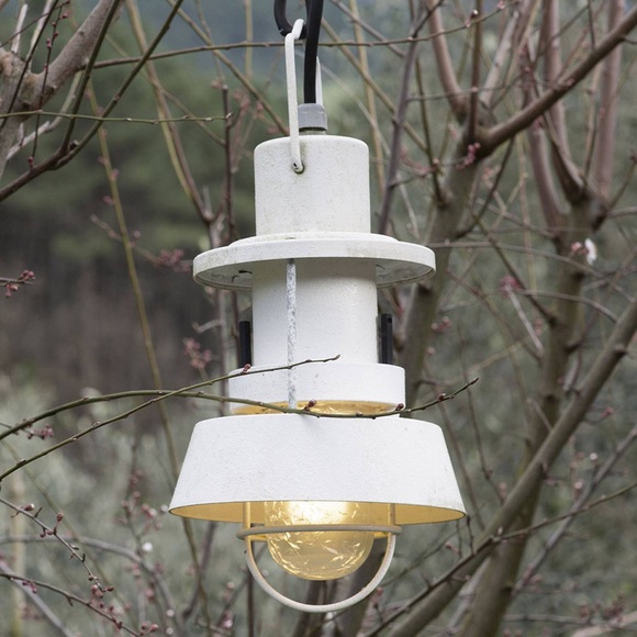 Martinelli Luce Polo Außen-Hängelampe Ø 21 cm weiß