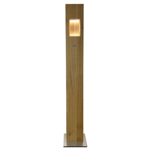 HerzBlut Pan LED-Stehleuchte Eiche geölt, dimmbar