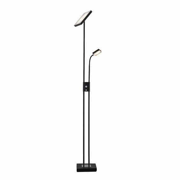 Lindby Seppa LED-Stehleuchte, eckig, schwarz