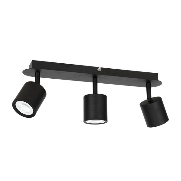 Deckenspot Modo in Schwarz, dreiflammig