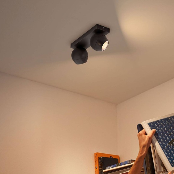 Philips Hue Aufbauspot Buckram 2x