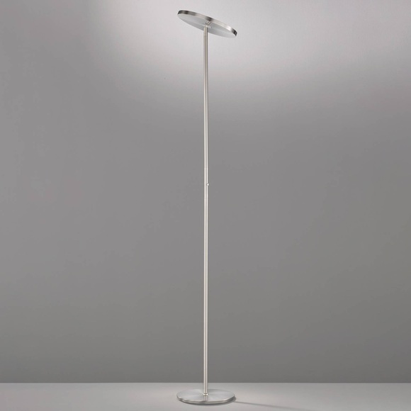 LED-Stehleuchte Fabi aus Metall, dimmbar, nickel