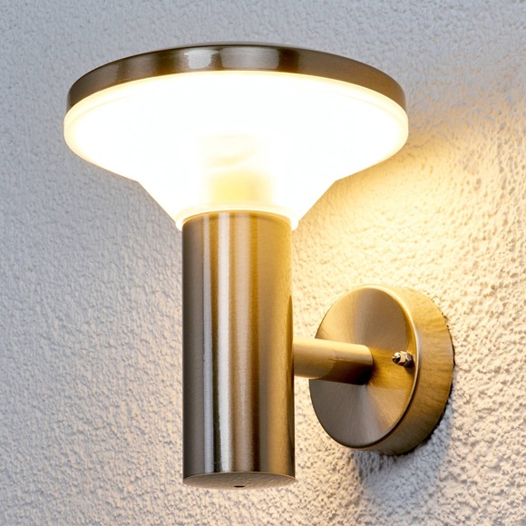 Edelstahl-Außenwandleuchte Jiyan mit LED