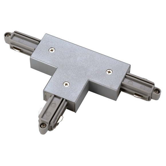 SLV T-Verbinder für 1-Phasen HV-Stromschiene, Schutzleiter links, silbergrau
