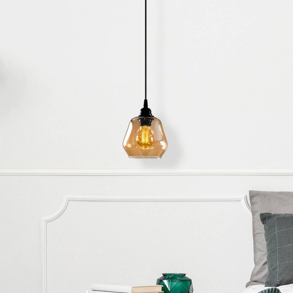 Home - Hängelampe - Gold und Schwarz