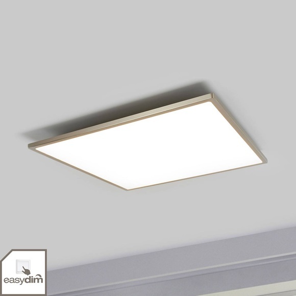 LED-Deckenleuchte Ceres, easydim, nickel, 45x45cm