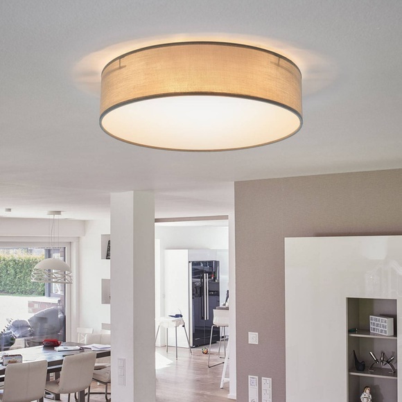 Graue Textil-Deckenleuchte Ceiling Dream 40 cm