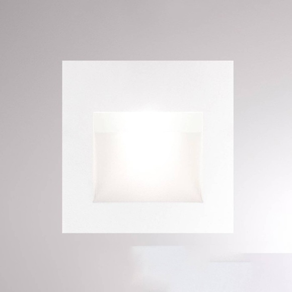 LED-Wandeinbauleuchte Pan, weiß