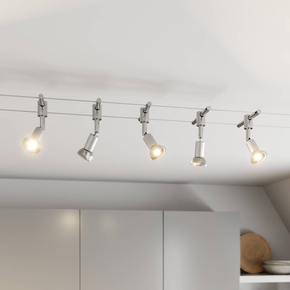Seilsystem Rope mit LED-Strahlern, fünfflammig