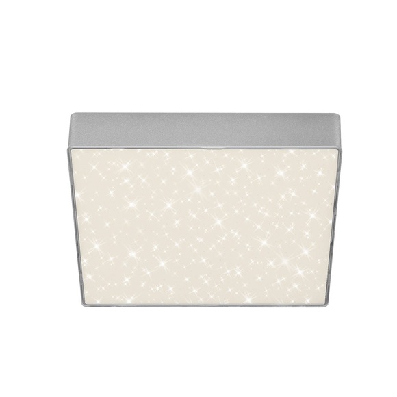 LED-Deckenlampe Flame Star, 21,2 x 21,2 cm silber
