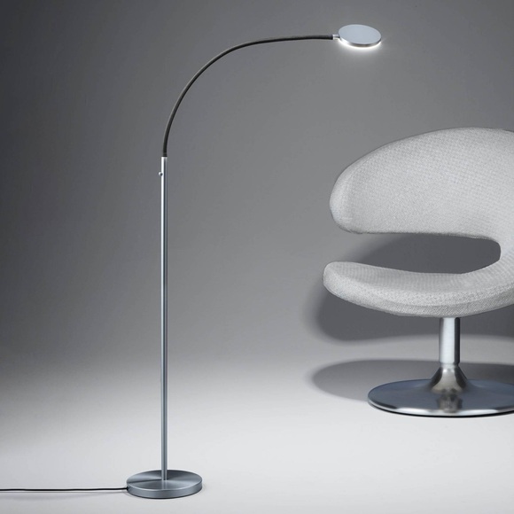 Holtkötter Flex S LED-Stehleuchte alu matt/schwarz