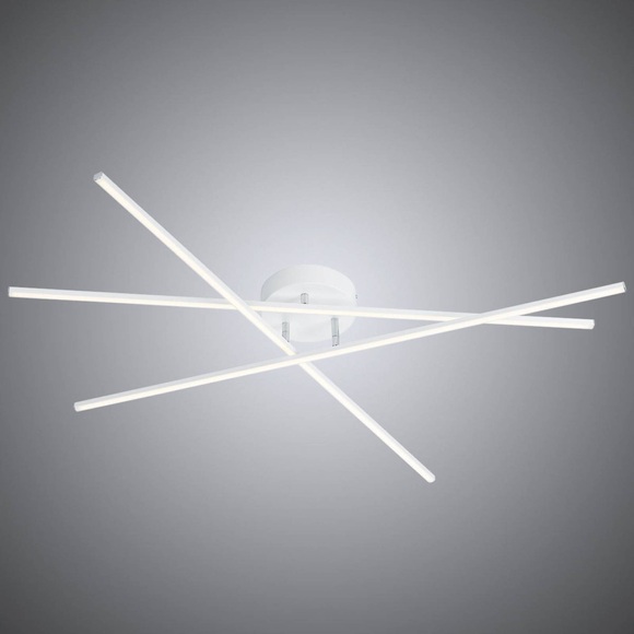 Weiße LED-Deckenlampe Tiriac m. Switchdim-Funktion