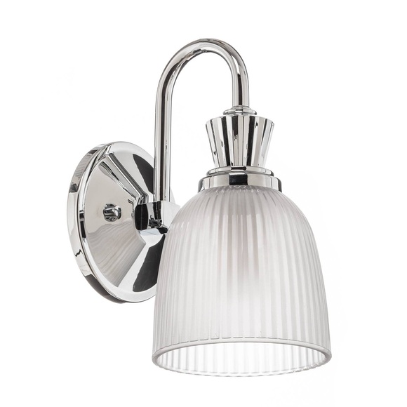 LED-Bad-Wandleuchte Cora mit Glasschirm, 1-flammig