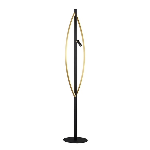 Lucande Matwei LED-Stehlampe, oval, messing