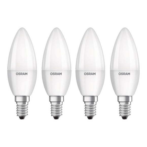 LED Lampe in Kerzenform Retrofit, 5,7 Watt, E14, warmweiß, matt, 4 Stück
