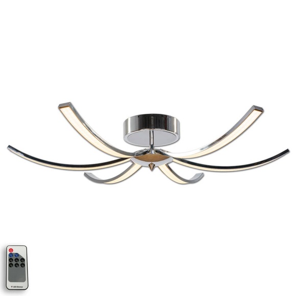 LED-Deckenleuchte Largo 91 cm 6-flg. chrom