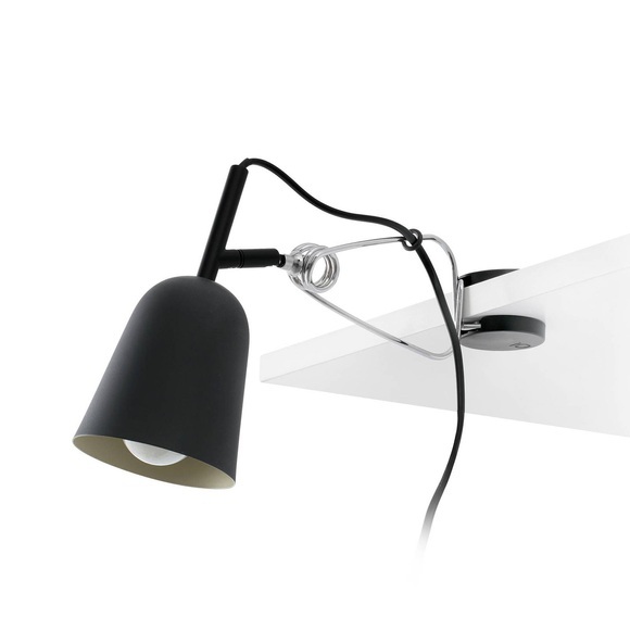 Klemmleuchte Studio, schwarz/creme