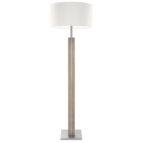 HerzBlut Dana Stehlampe, Fichte, Schirm weiß