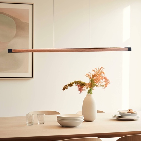 Rothfels Kiera LED-Hängelampe eiche/schwarz 138 cm