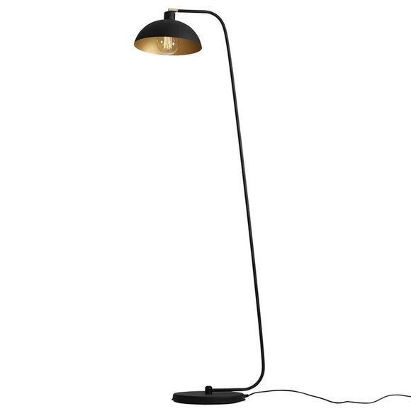 Stehleuchte 1036, einflammig, schwarz-gold