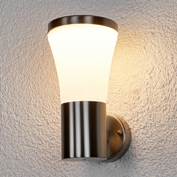 Edelstahl-Außenwandleuchte Sumea mit LED