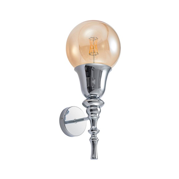 Lucande Gesja Wandlampe, einflammig, chrom
