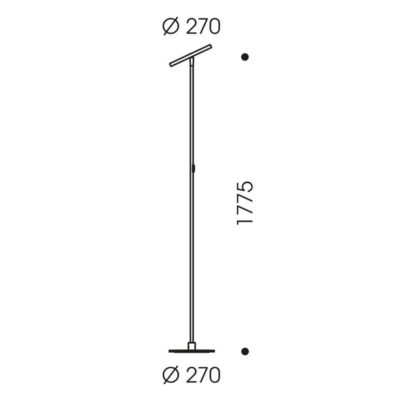 OLIGO Decent Max LED-Stehlampe grau matt