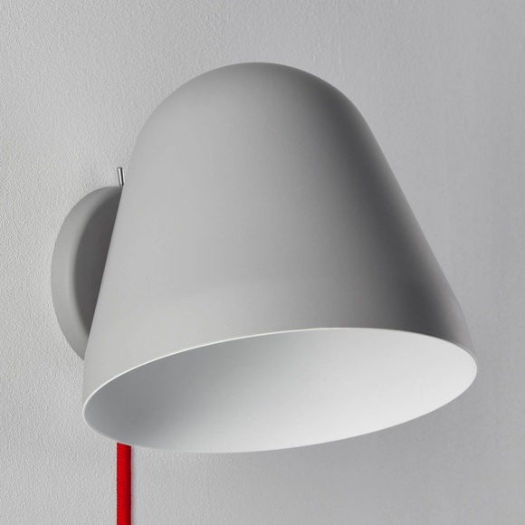 Nyta Tilt Wall Short Wandlampe Kabel rot, grau