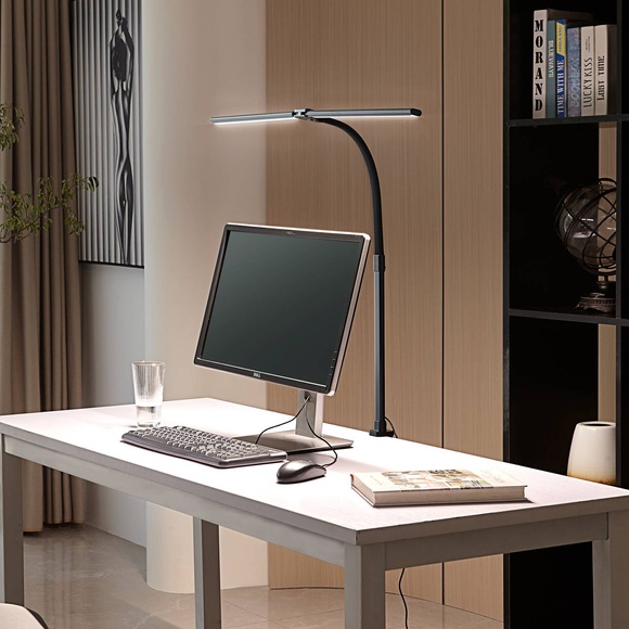 Lindby Nilay Homeoffice LED-Klemmlampe dimmbar CCT