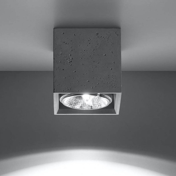 Deckenleuchte Ara als Würfel aus Beton 14cm x 14cm
