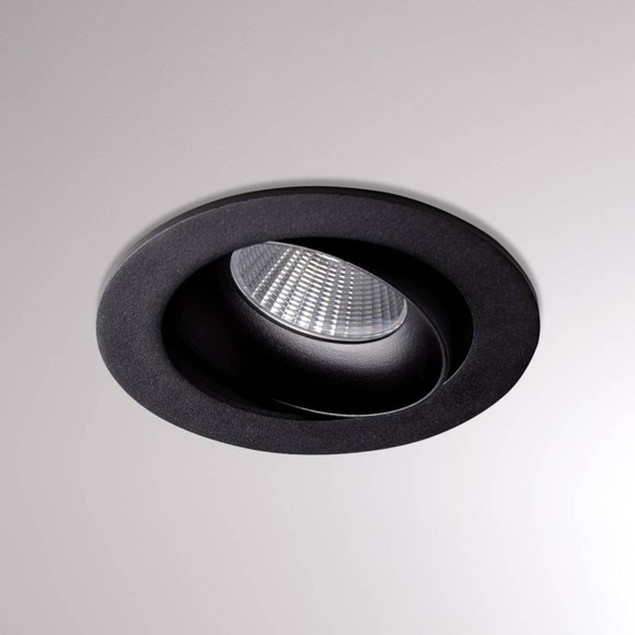 LOUM Kalio LED-Einbaulampe rund 2700K 24° schwarz