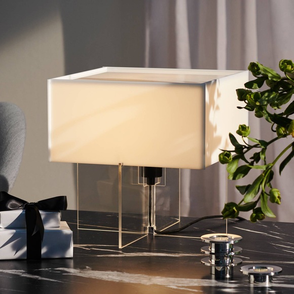 Fritz Hansen-Cross-Plex T-300 Tischleuchte, Opal/ Klar