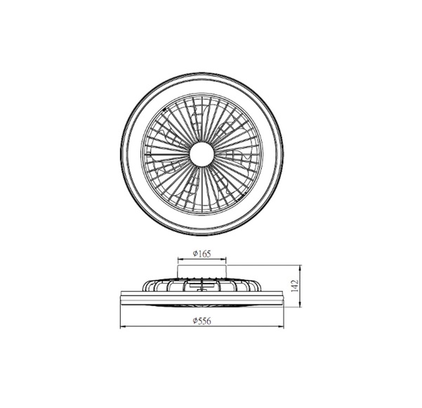 LED-Deckenventilator Gamer Big weiß DC leise Ø 56 cm CCT RGB