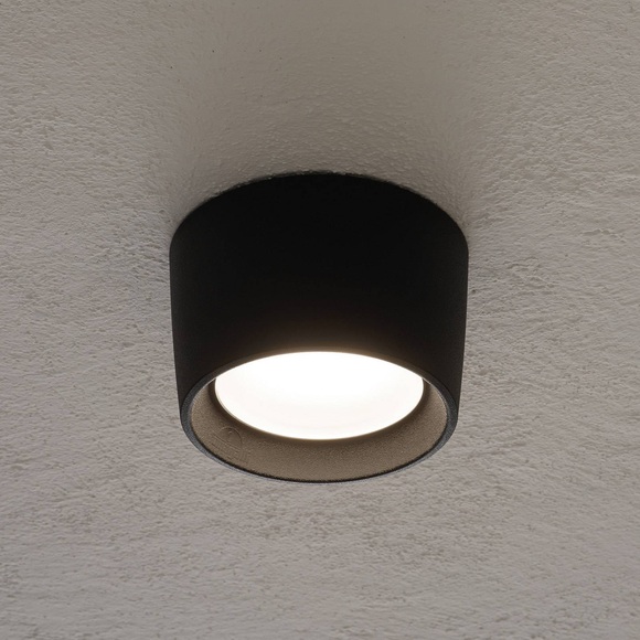 Anbau-Downlight Livia Ø16cm CCT schwarz/frosted