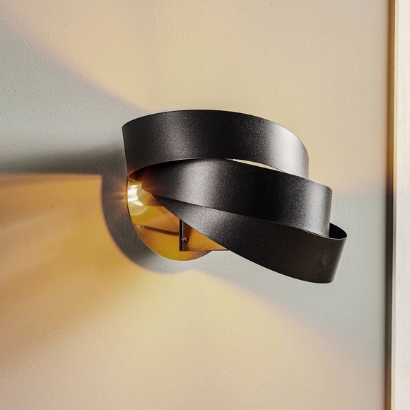Wandleuchte Vento aus Metall schwarz