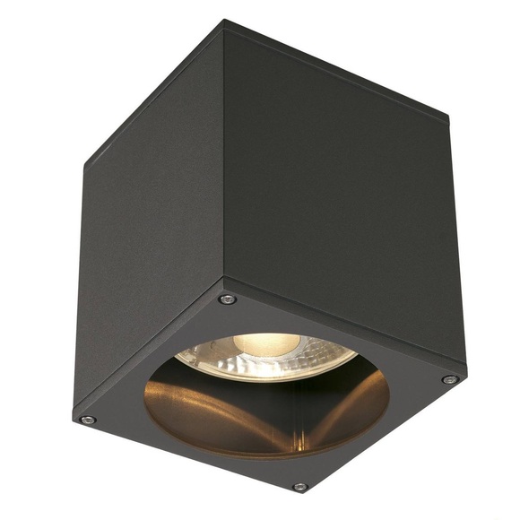 Außendeckenleuchte Halogen, LED GU10 75 W EEK: abhängig v. Leuchtmittel (A++ - E) SLV Big Theo 229555 Anthrazit