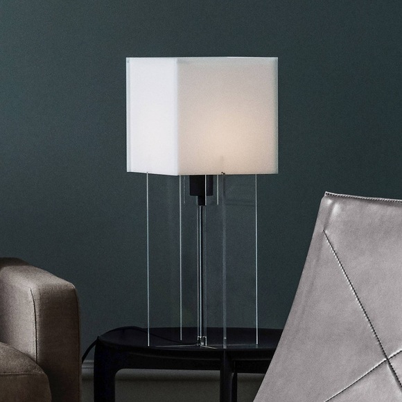 Fritz Hansen-Cross-Plex T-500 Tischleuchte, Opal/ Klar